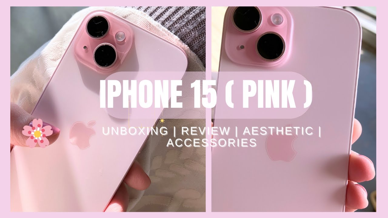 iphone 15 unboxing + Review + Accessories ♡💗🌸| aesthetic unboxing +Camera  comparison