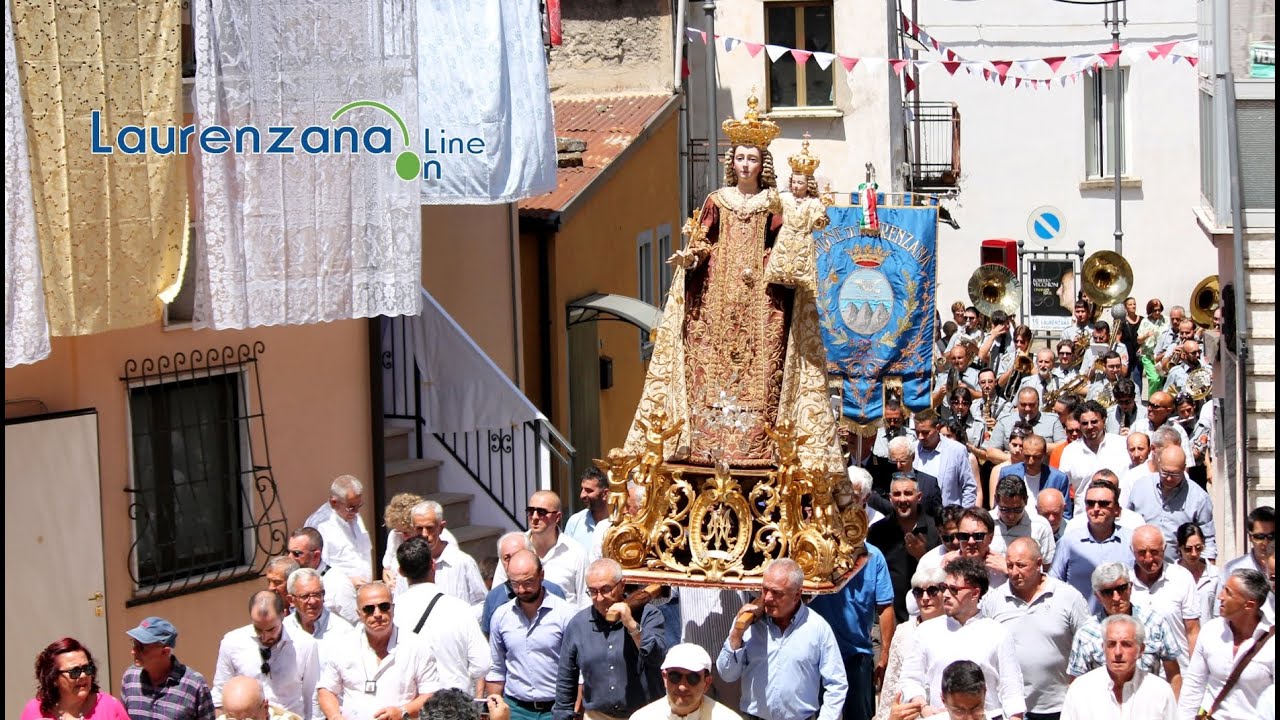 Video festa patronale processione Beata Vergine del Carmelo 2023 Laurenzana 16 luglio 2023