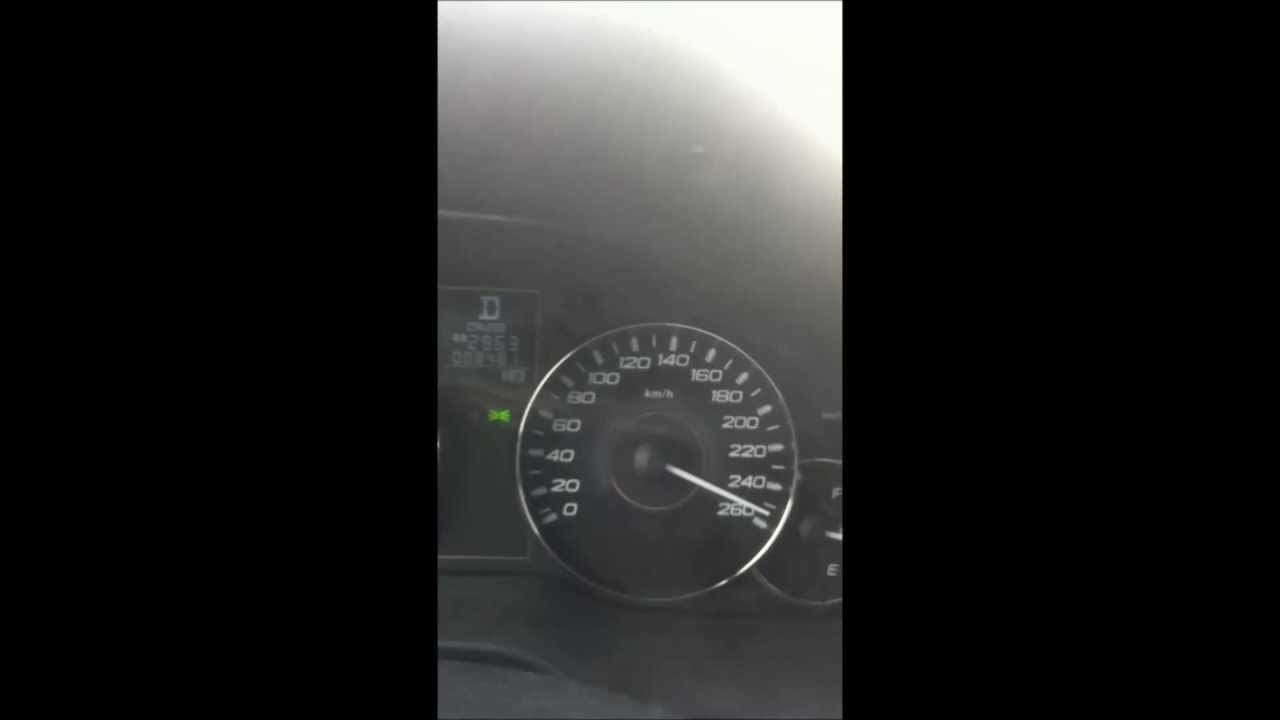 Subaru legacy GT  2012 top speed