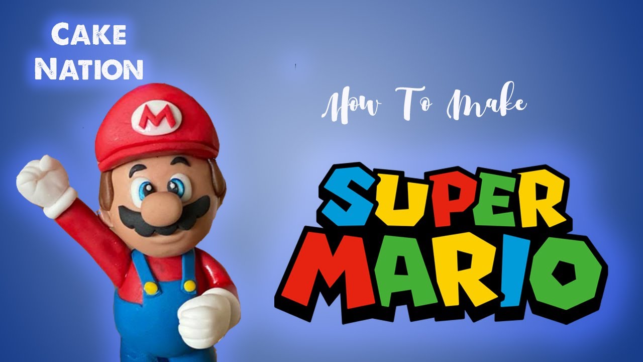 CAKE NATION | How To Make Mario from Super Mario Bros Fondant Cake Topper Smash Bros