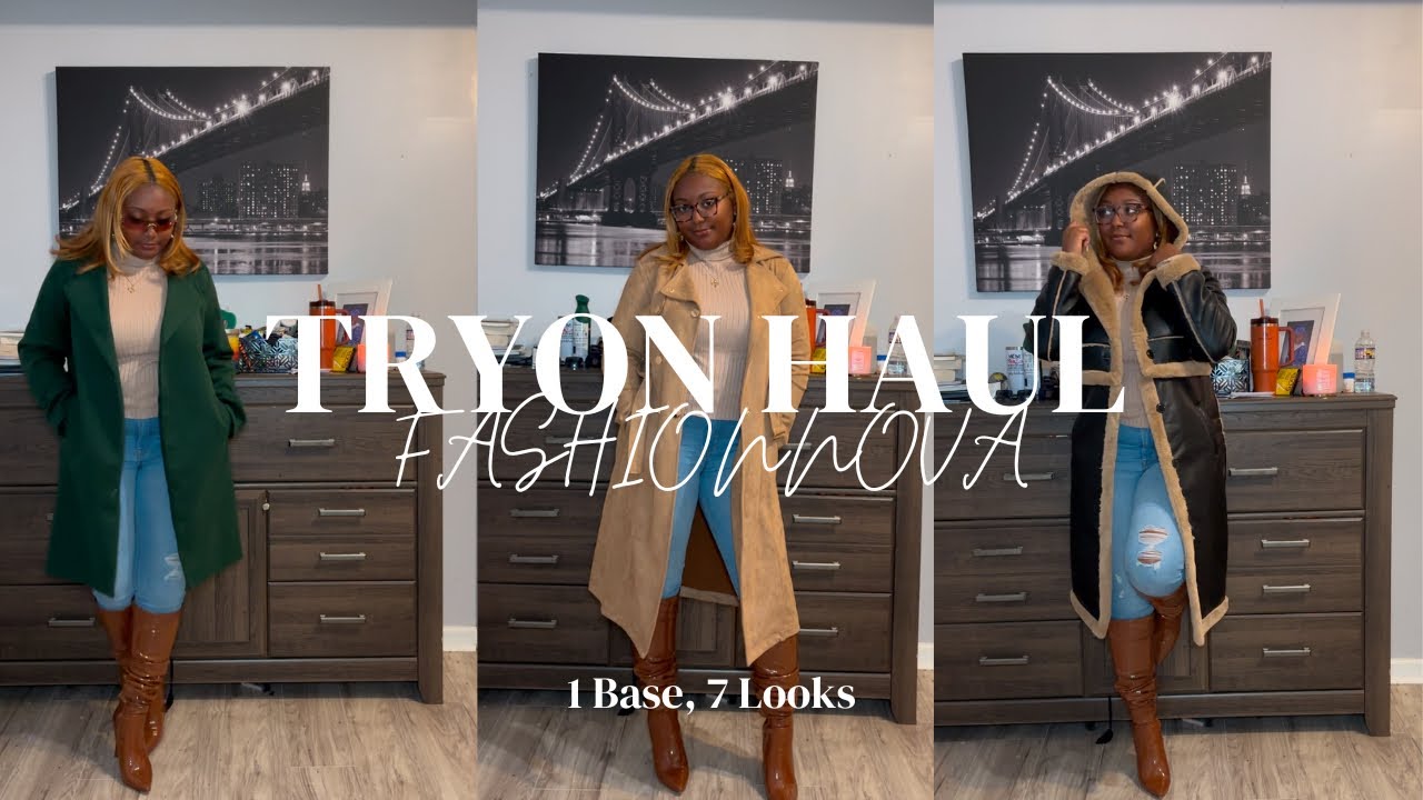VLOGMAS DAY 12 | FASHIONNOVA TRY ON HAUL | Trench Coats | 1 Base, 7 Coats ❄️