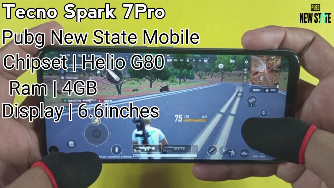 Tecno Spark 7 Pro Game Play & Review | Pubg New State Mobile, Graphics Test, Ram 4Gb, Helio G80