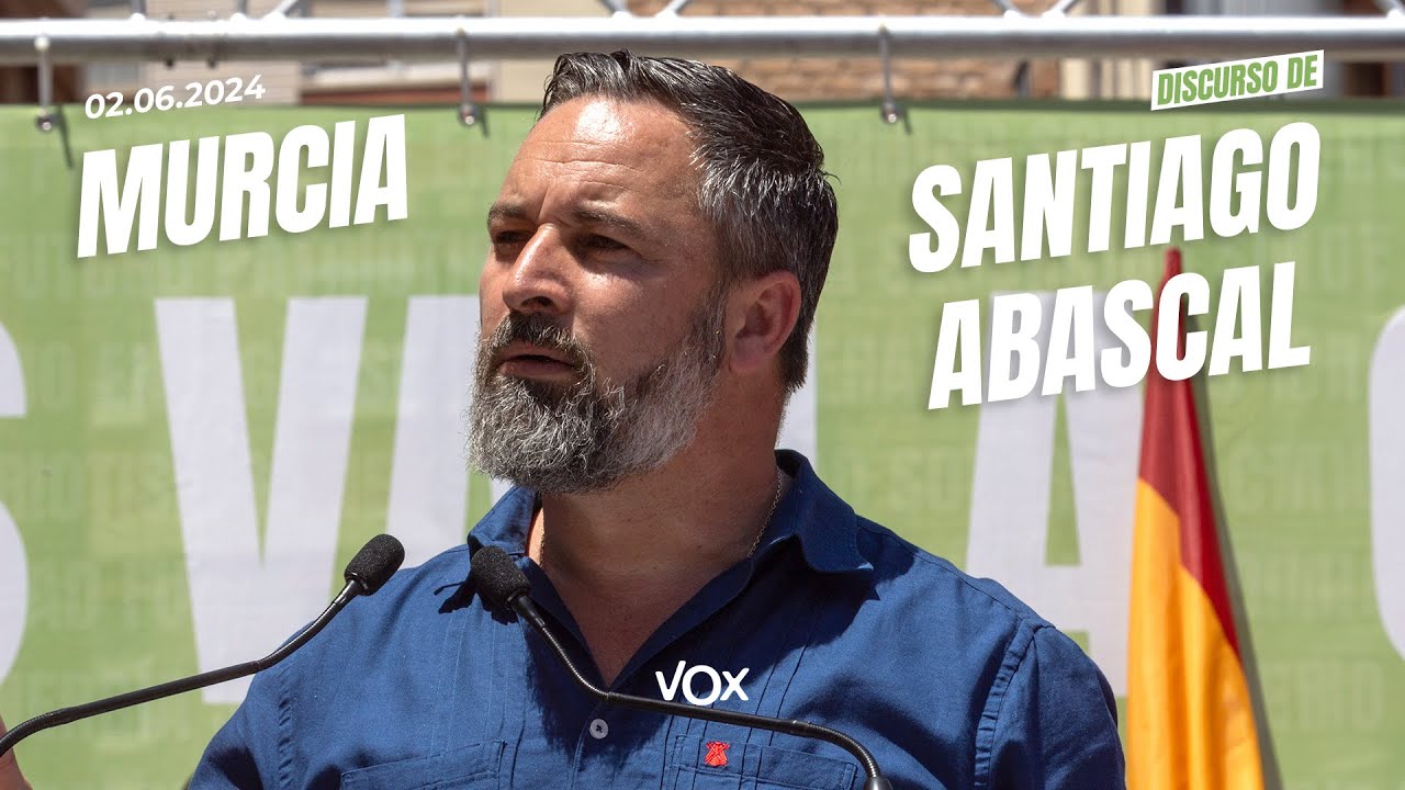 Brutal discurso completo de Santiago Abascal en Murcia: 