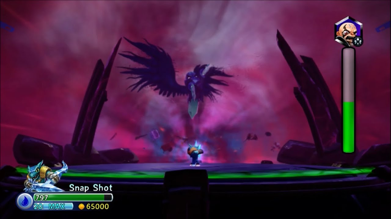 Skylanders Trap Team Kaos Boss Battle with Snap Shot