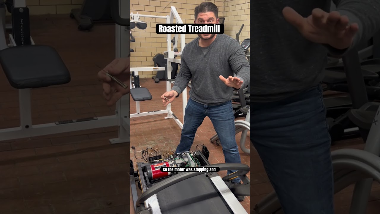 Roasted Treadmill. No wonder the belt was getting hot and the motor was lagging. #treadmill