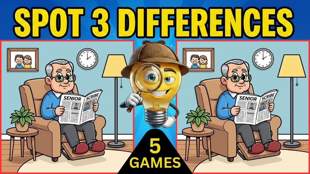 💡Find All 3 Differences - GENIUS Level Brain Puzzle 💡