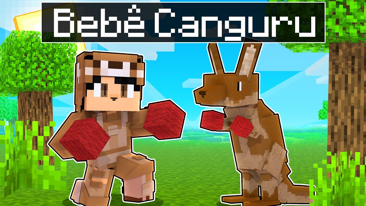 NASCI como um BEBÊ CANGURU no Minecraft