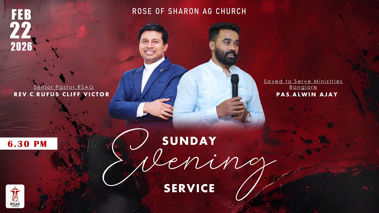 🔴#RSAGlive | Sunday Evening Service | 6:30 PM | Pas.Alwin Ajay | REV.C.#rufuscliffvictor #rsagchurch