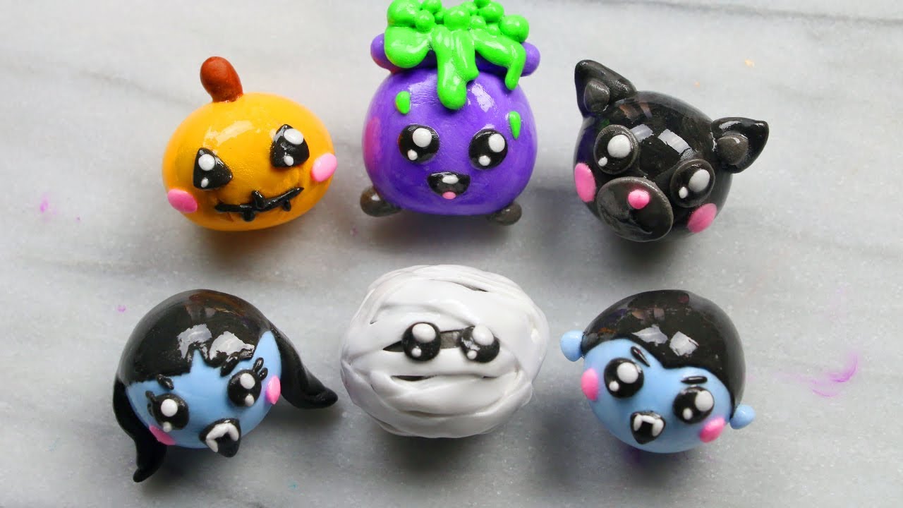 How to Make Cute Halloween Themed Clay Art! Satisfying Clay Cracking ASMR Video Compilation #17!