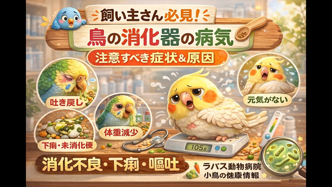 鳥の消化不良の原因｜よくある病気を解説