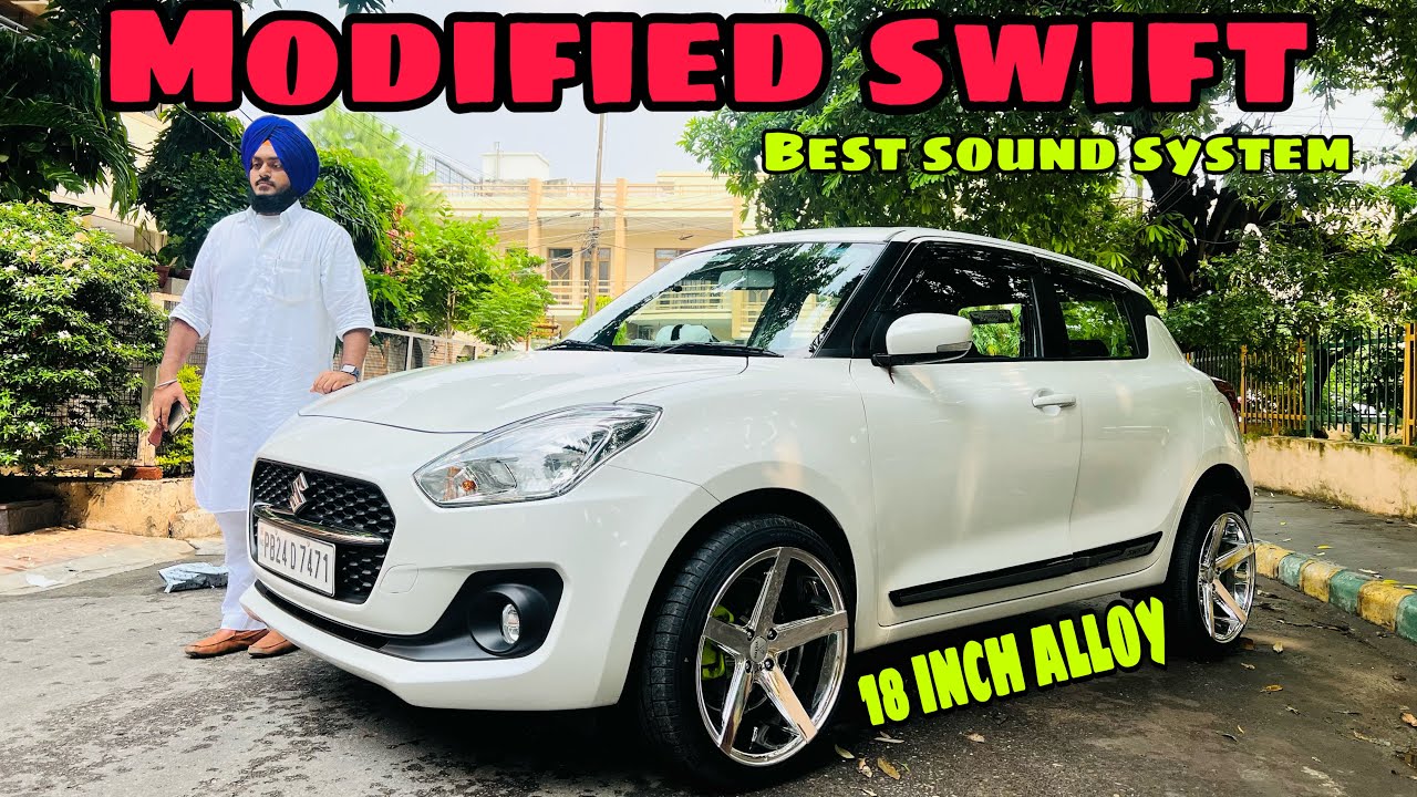 Modified swift 2022 | 18 inch hard chrome alloy wheels | loudest sound system | first alloy in India