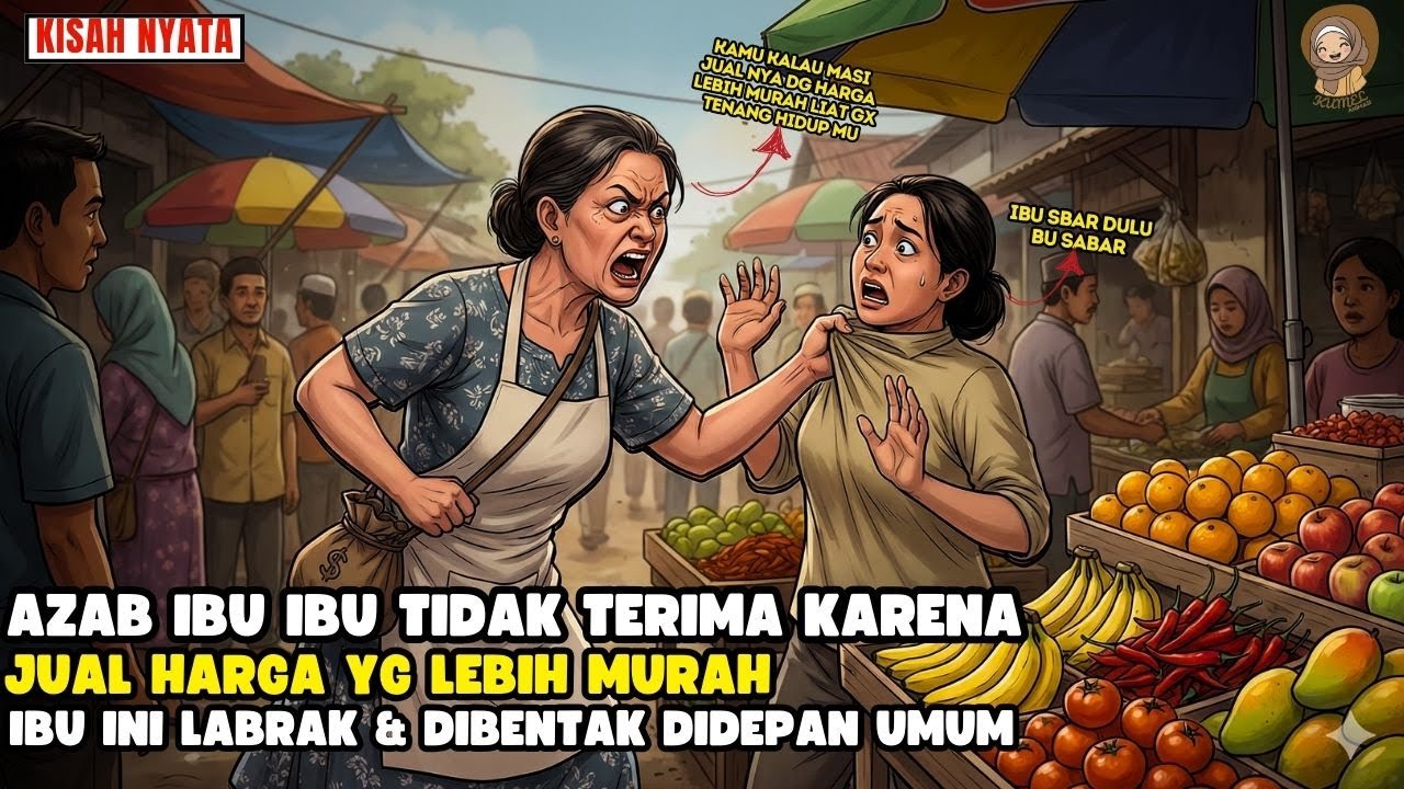 WANITA INI LABRAK PEDAGANG LAIN YANG JUALAN NYA LEBIH MURAH DARI DIRINYA II SINETRON AZAB