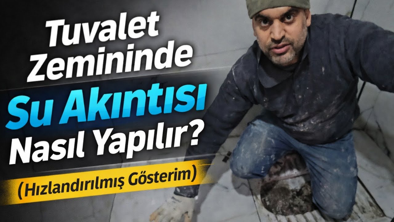 Tuvalet zemininde su akıntısı nasıl yapılır? (Hızlandırılmış G&ouml;sterim!)