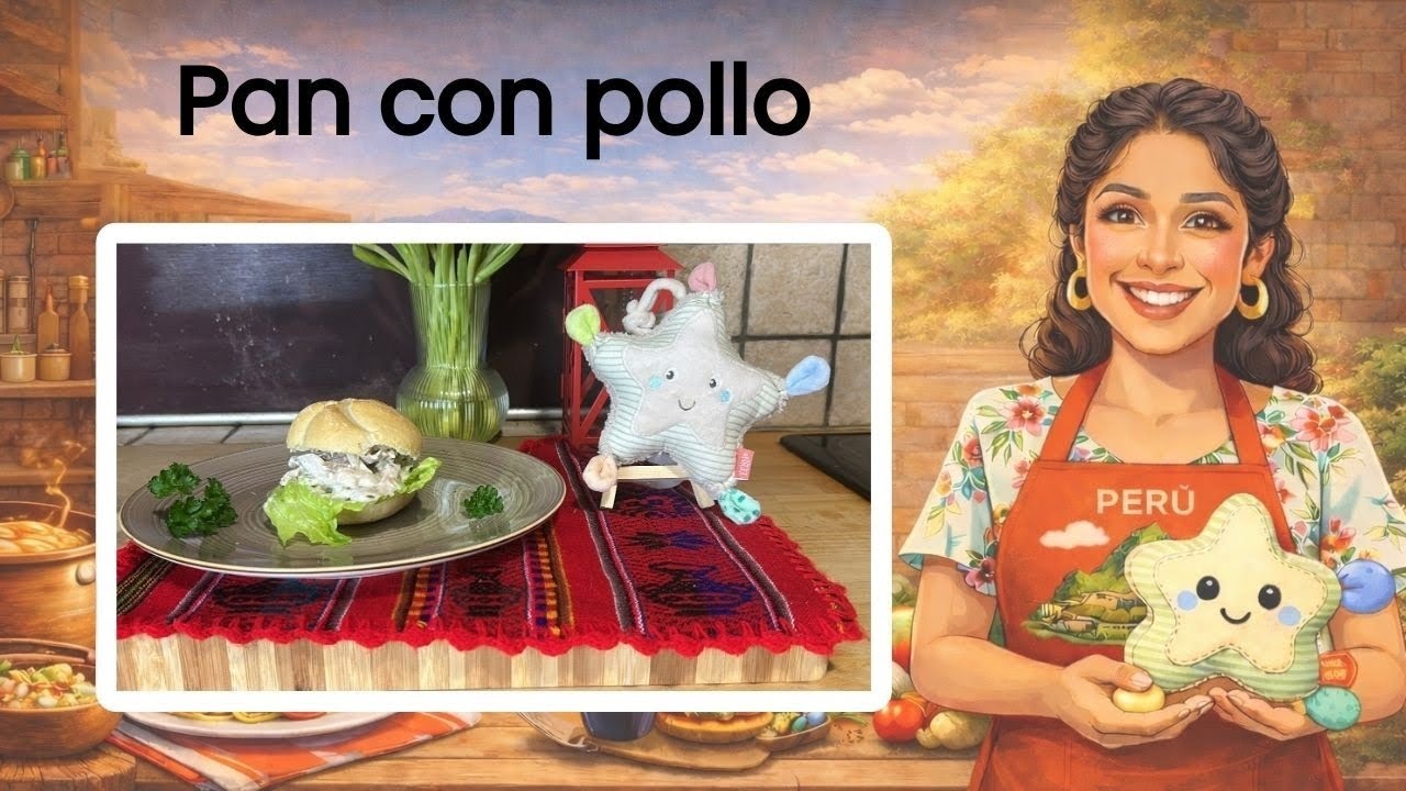 Pan con Pollo Peruano casero: Fácil, económico y listo en 20 minutos !