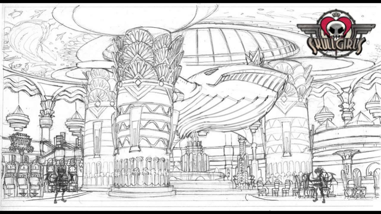 Skullgirls - Early Work-in-Progress River King Casino Music - Piano Melody