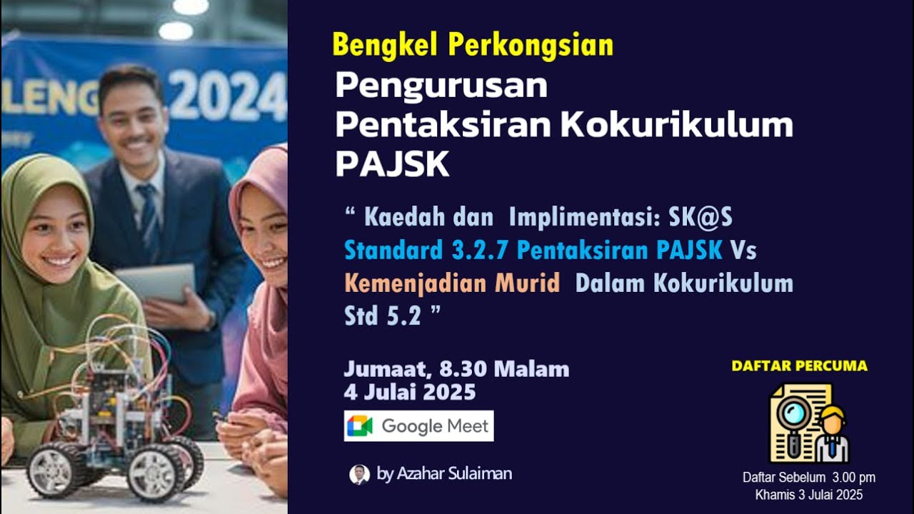 VIDEO PART 1  IMPILMENTASI SK@S DALAM PENGURUSAN PENTAKSIRAN KOKURIKULUM PAJSK