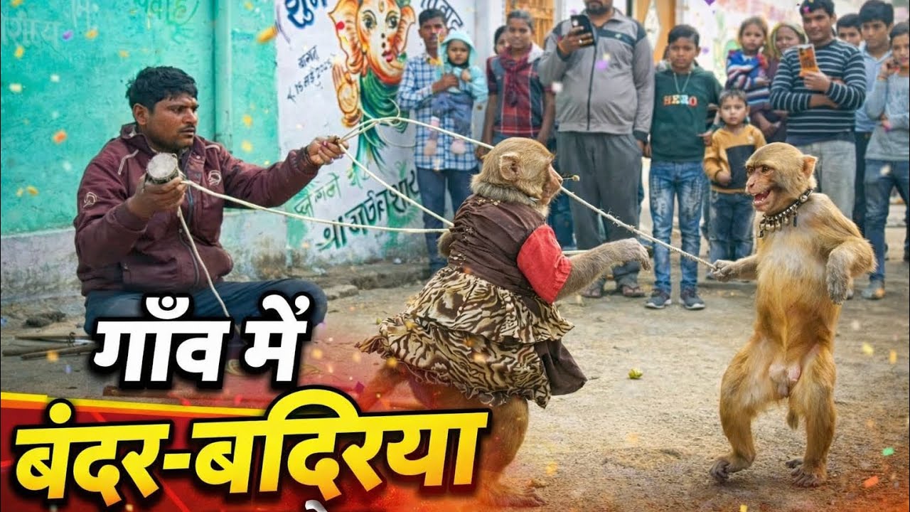 बंदर और बंदरिया का खेल #funny #trending #comedy #funny  #ekmotahathighumechala #pawarholakhalidhobi
