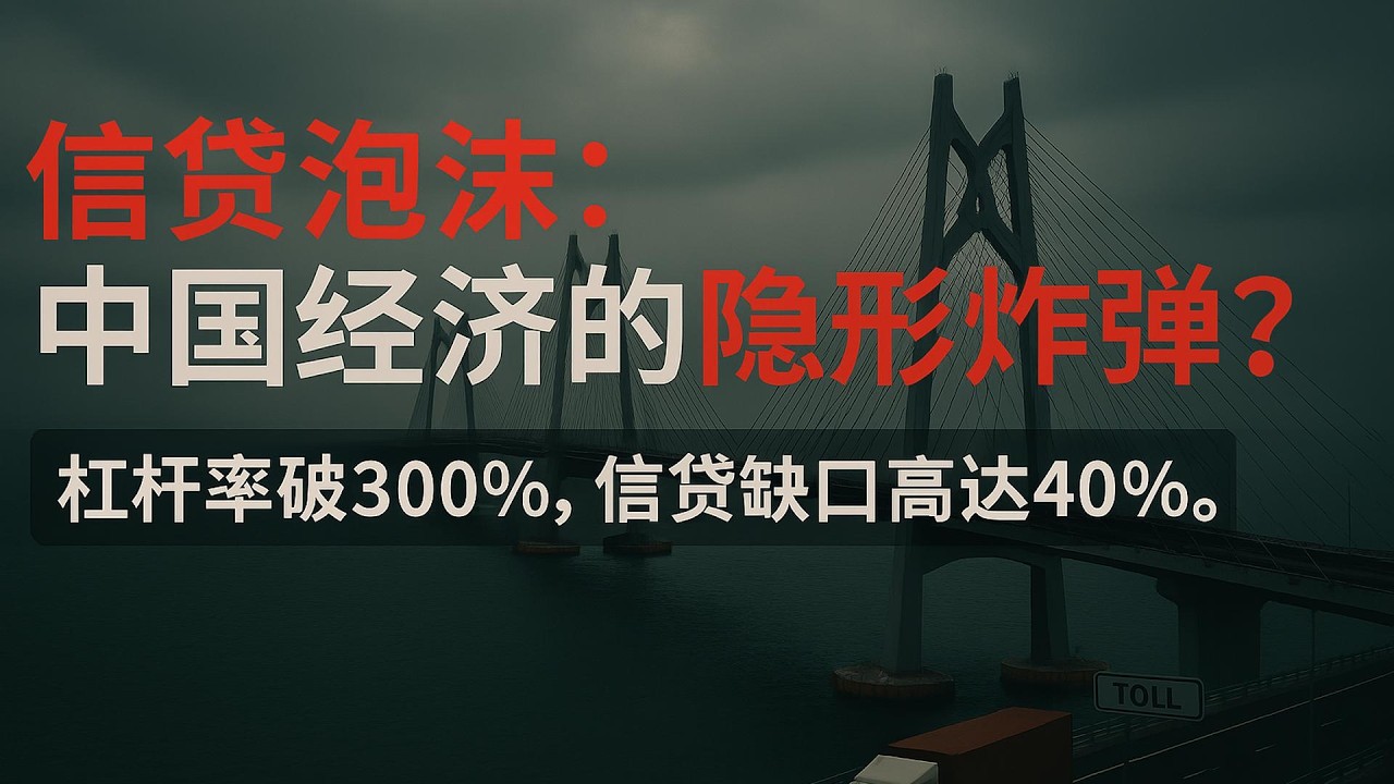 中国杠杆率破300%，信贷GDP缺口超40%！中国经济的“杠杆狂欢”还能撑多久？揭秘中国经济的债务陷#中国经济 #房地產#中国新闻【中国经济】