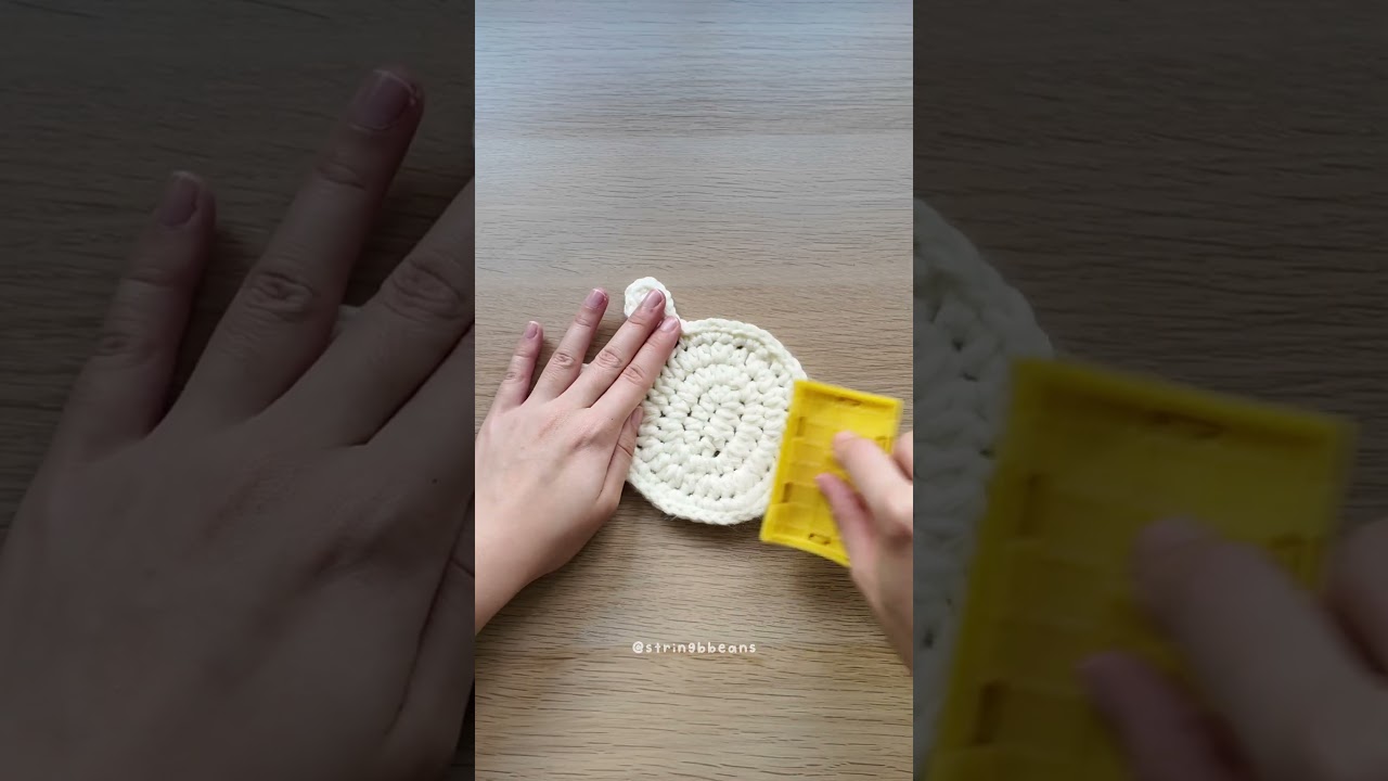 nooo don't turn me fluffy !! (into a hat audio) #crochet #fluffycrochet #stringbbeans #crochethacks