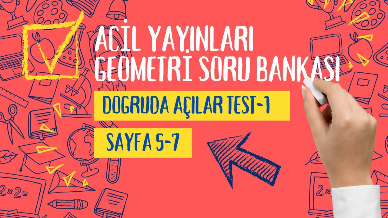 ACİL YAYINLARI GEOMETRİ SORU BANKASI (Doğruda Açılar Test-1)