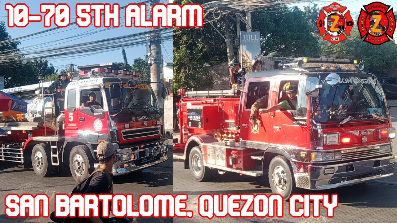 (10-70) 5TH ALARM - FIRETRUCKS RESPONDING TO P DELA CRUZ, BRGY SAN BARTOLOME, NOVALICHES QUEZON CITY