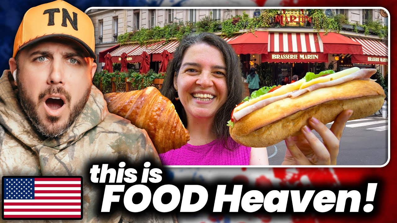 American Reacts to INSANE Paris Food Tour