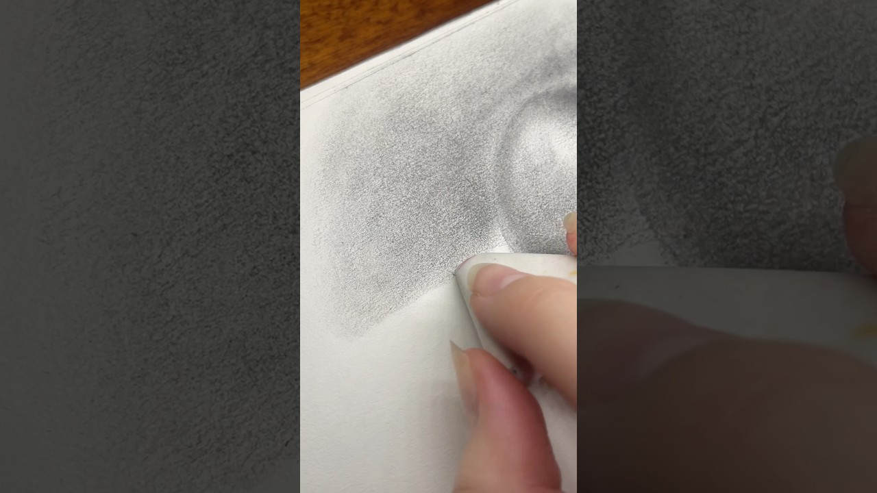 The eraser slides on the paper #art #pencilasmr #drawing #sketch #graphite #easyart #eraser