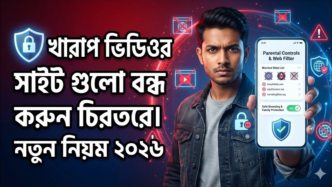২০২৬ সালে মোবাইল থেকে খারাপ সাইট গুলো বন্ধ করার নতুন নিয়ম। 