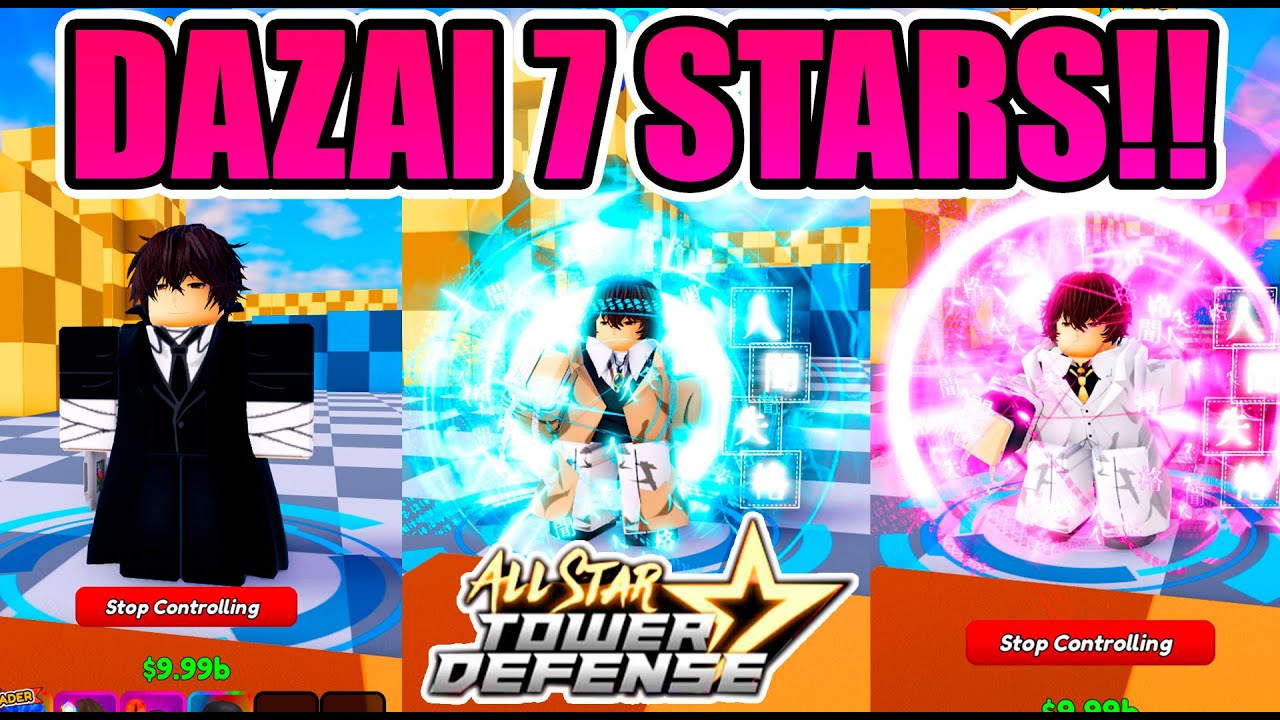🔫 DAZAI 7 STARS SHOWCASE ✨🌟ALL STAR TOWER DEFENSE 🌟#ROBLOX