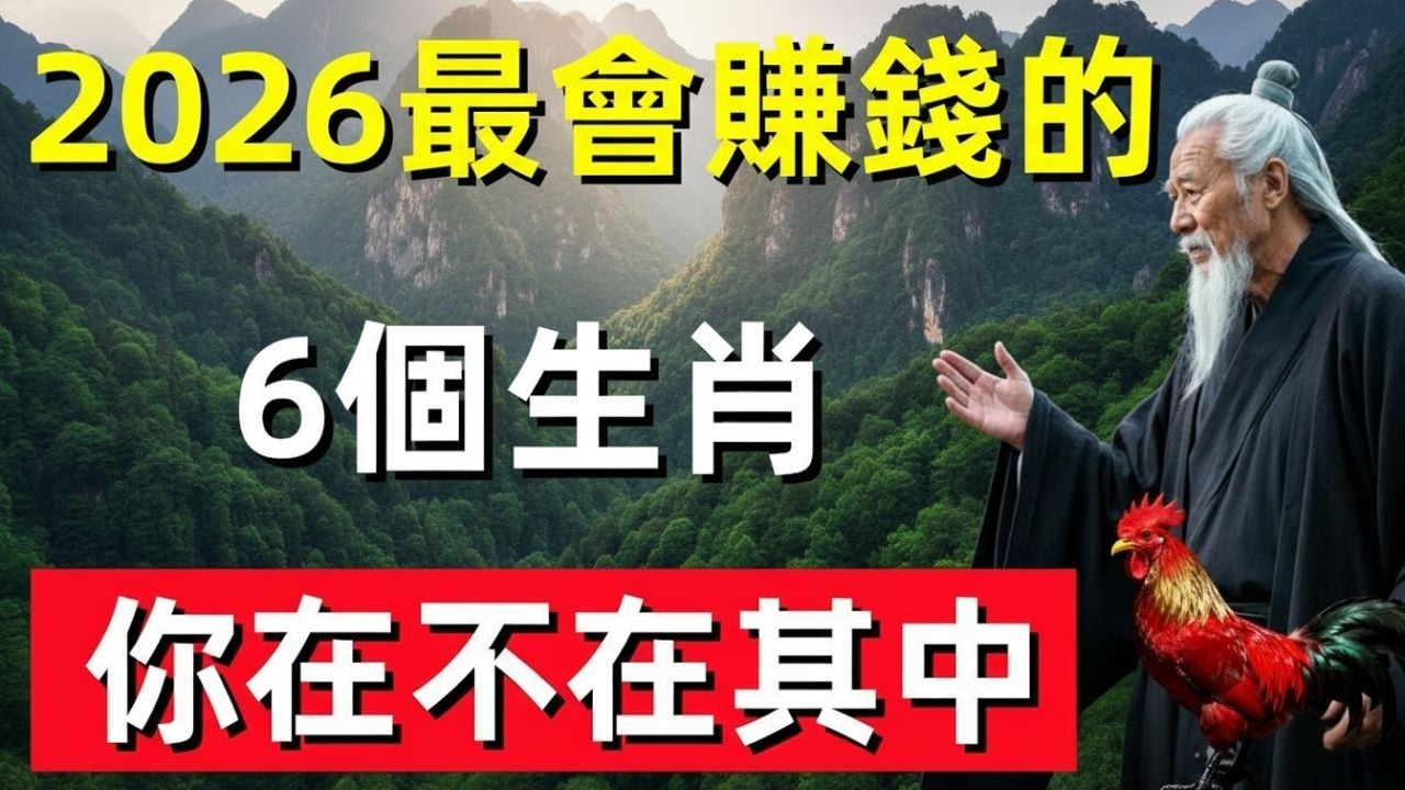 2026年，最會賺錢的6個生肖？橫財纏身一旺到年底！看看你在不在其中？#修行思維 #修行 #福報 #禪 #道德經 #覺醒 #開悟 #禅修📿