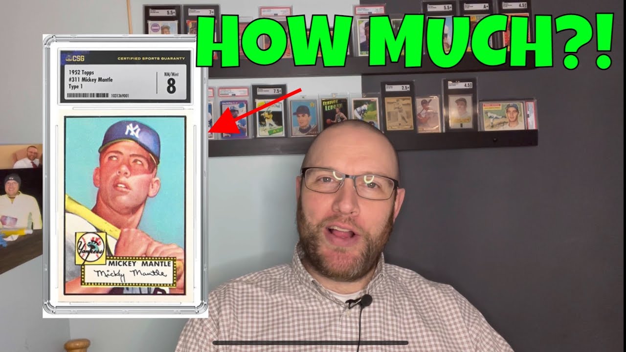 1952 Topps Mickey Mantle CSG 8 vintage baseball card sold for HOW MUCH?!