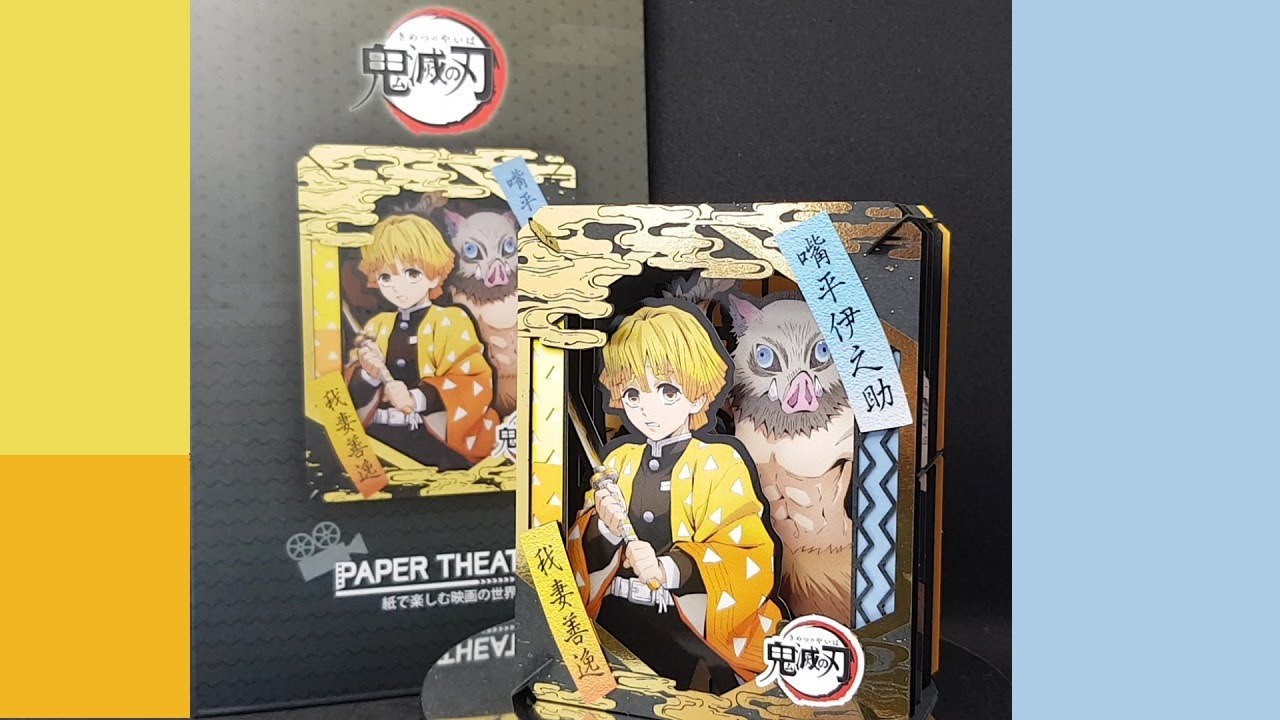 Paper Theater Demon Slayer: Zenitsu Agatsuma & Inosuke Hashibira | Mark'N'Crafts