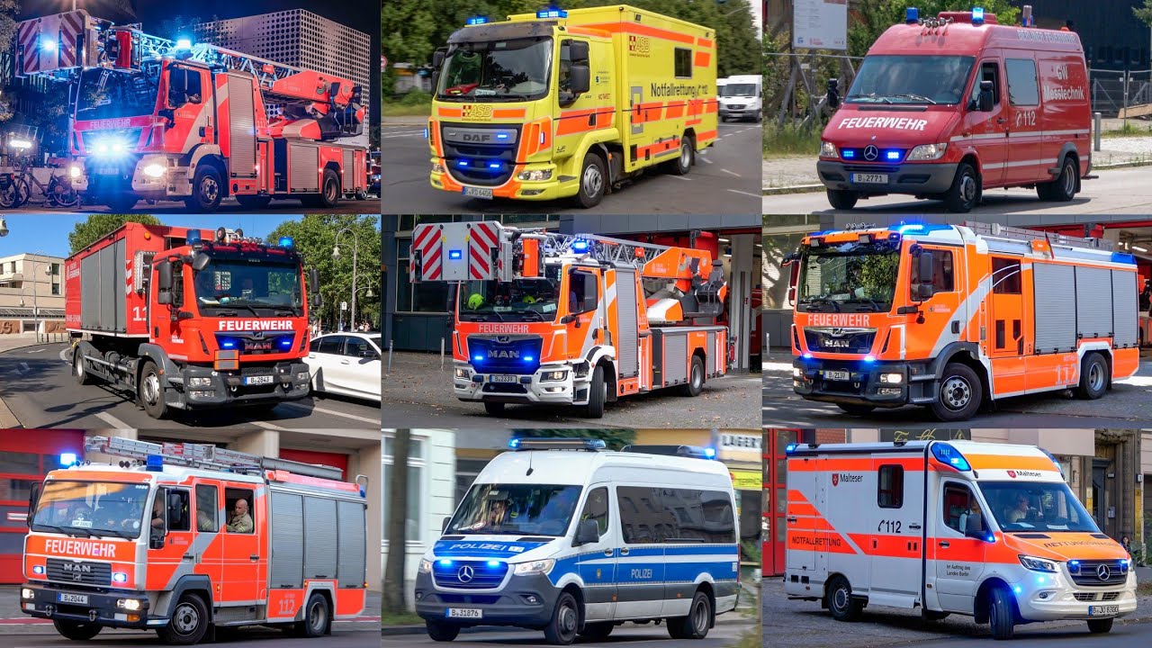 [Berliner Feuerwehr] Brand 6, Wasserrettung, BMA am HBF uvm | Einsatzfahrten in der Bundeshauptstadt