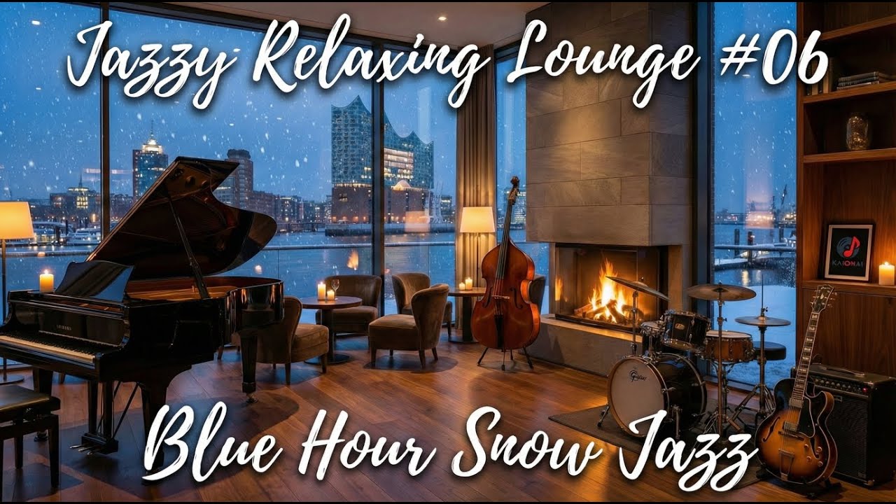 Jazzy Relaxing Lounge #06   Blue Hour Snow Jazz | Smooth Jazz Ambience for Work, Study & Relax