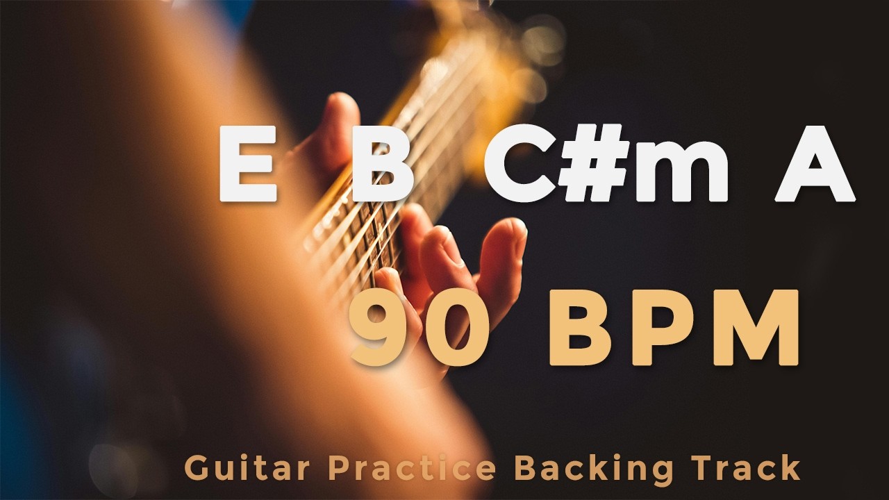 E B C#m A (I–V–vi–IV) | 90 BPM | Guitar Practice Backing Track
