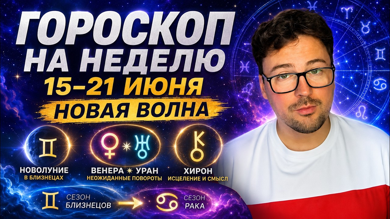 📅  15 - 21 ИЮНЯ - БОЛЬШОЙ ГОРОСКОП НА НЕДЕЛЮ, ГОРОСКОП ПО ЗНАКАМ ЗОДИАКА