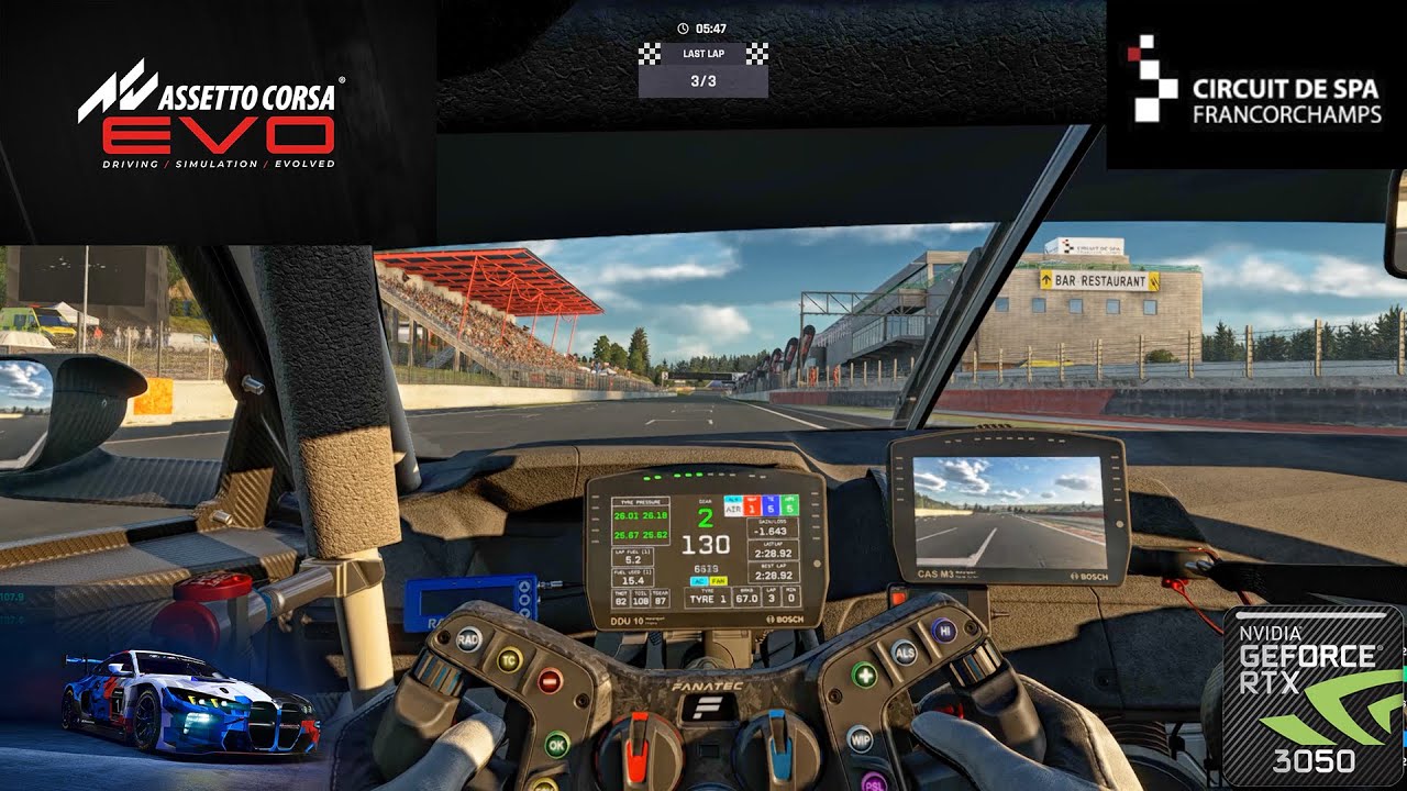Assetto Corsa Evo v.0.3 - BMW GT3 EVO vs AI at Spa - 3-lap Test