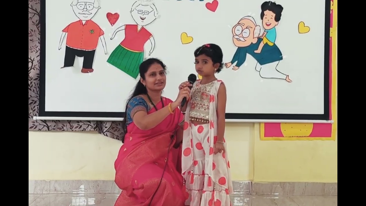 Grandparents Day Celebration | Words of Welcome by Prathiksha |Kids Welcome note 😍 for Grand Parents