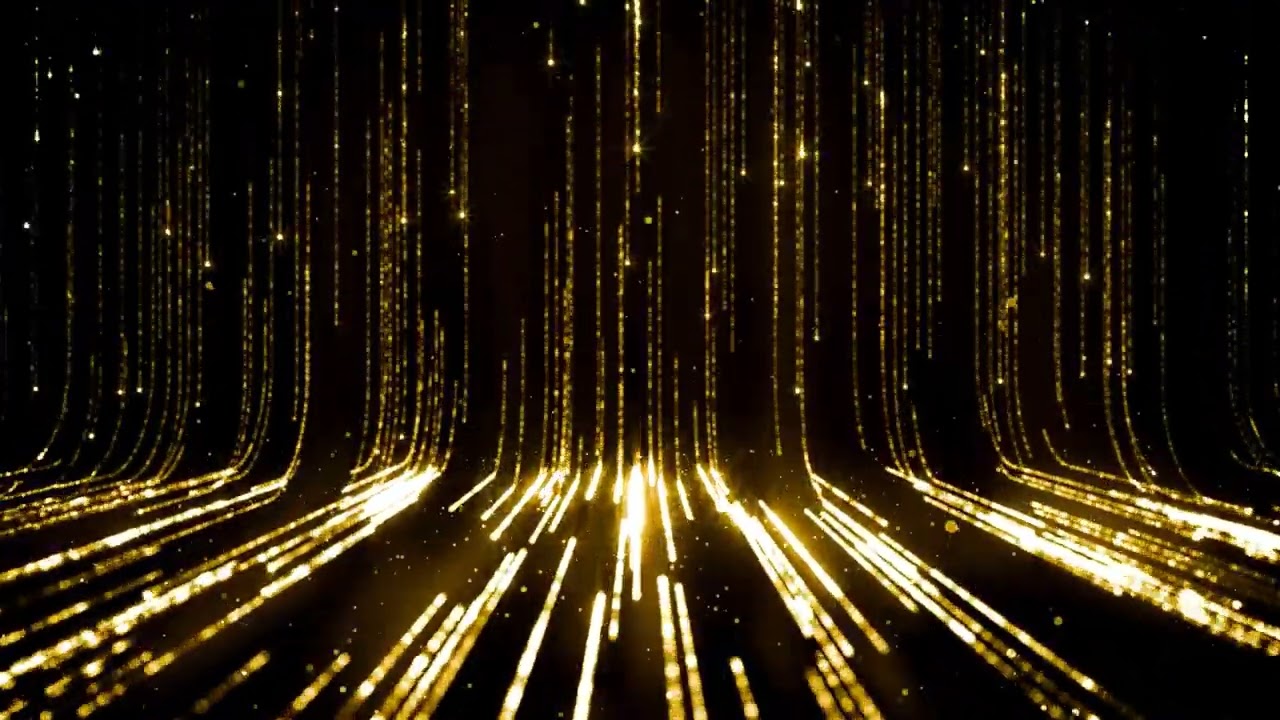 4K GOLD PARTICLES /   GOLDEN PARTICLES LOOP BACKGROUND / GOLDEN STAGE BACKGROUND