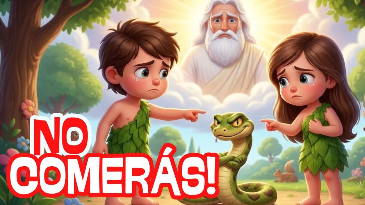 🍎 No Comerás: La Historia de Adán y Eva (Canción de Obediencia) 🐍✨