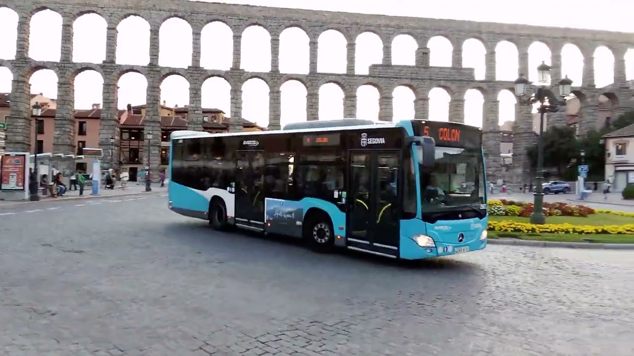 Autobuses en Segovia.