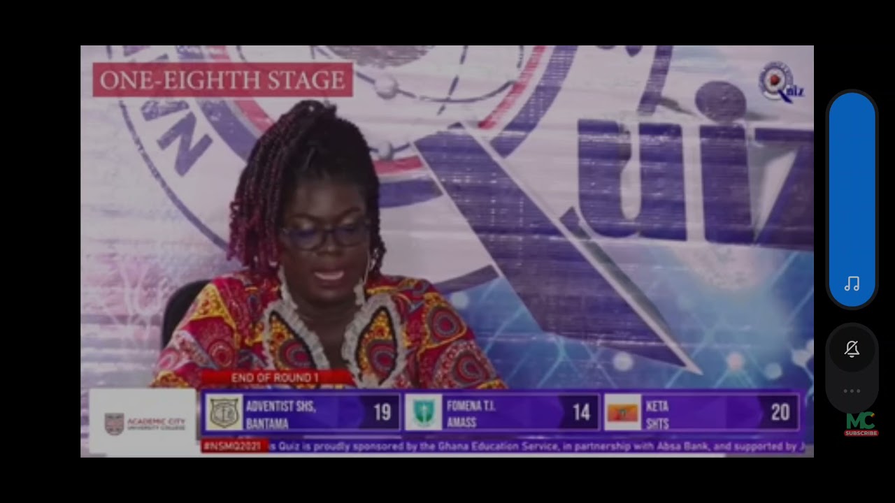 #NSMQ21|| BRIGHT GADZO SENYO IS THE BEST SPEED RACE CONTESTANT IN THE NSMQ