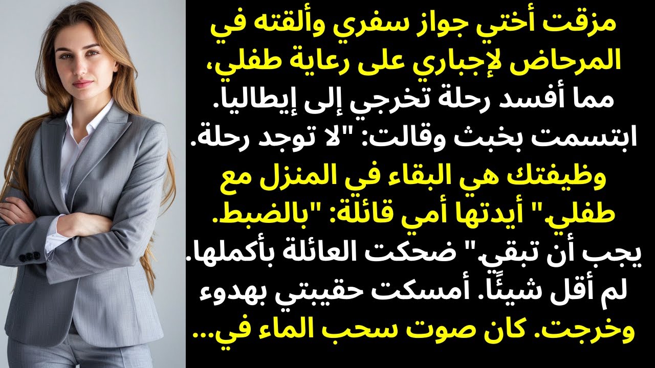 مزّقت أختي جواز سفري ورمته في المرحاض لإجباري على رعاية الأطفال — ورحلة إيطاليا دُمّرت