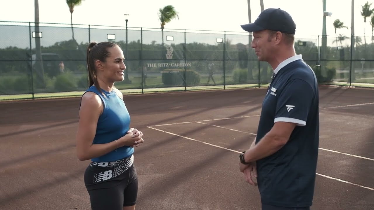 Monica Puig plays tennis at The Ritz-Carlton Grand Cayman | Destination Tennis 2023