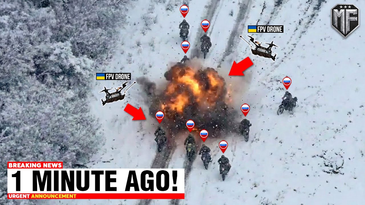 Ukrainian FPV Drones Spotted Russian Motorcycle Troops - Then THIS Happened...