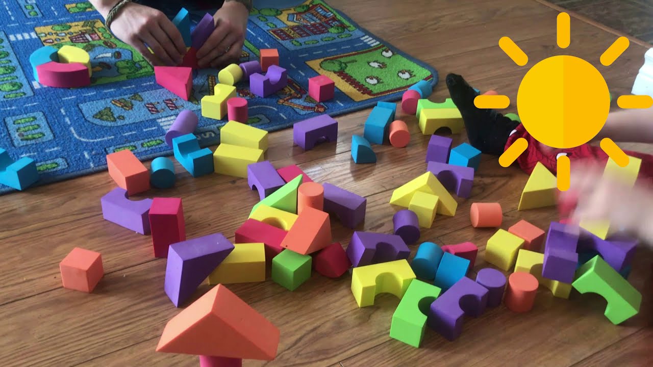 Playing with Building Blocks! Fun for Kids! RAINBOW Foam Blocks! Come Build with Us!!!