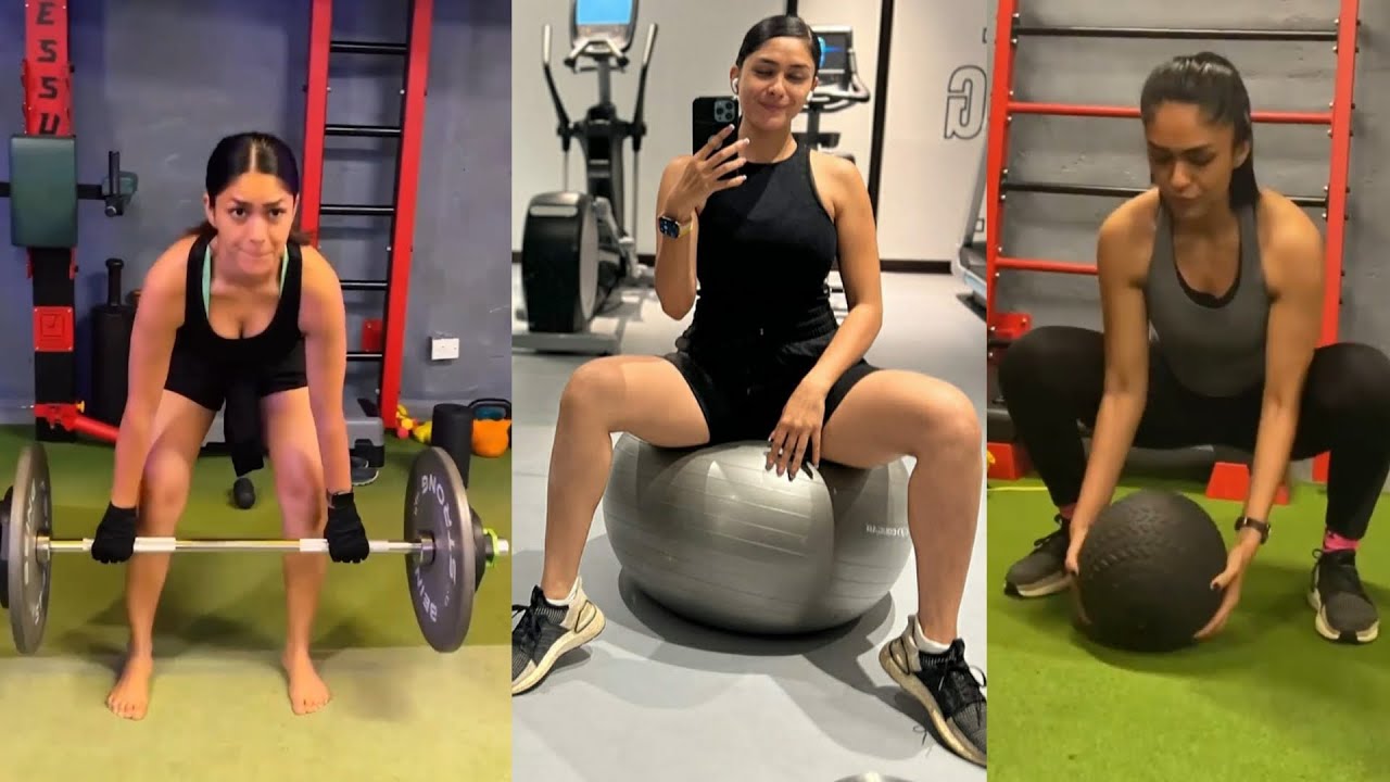 Mrunal Thakur Full Body Workout Video | Actress Mrunal Thakur Fitness Routine | Mrunal's Gym Video