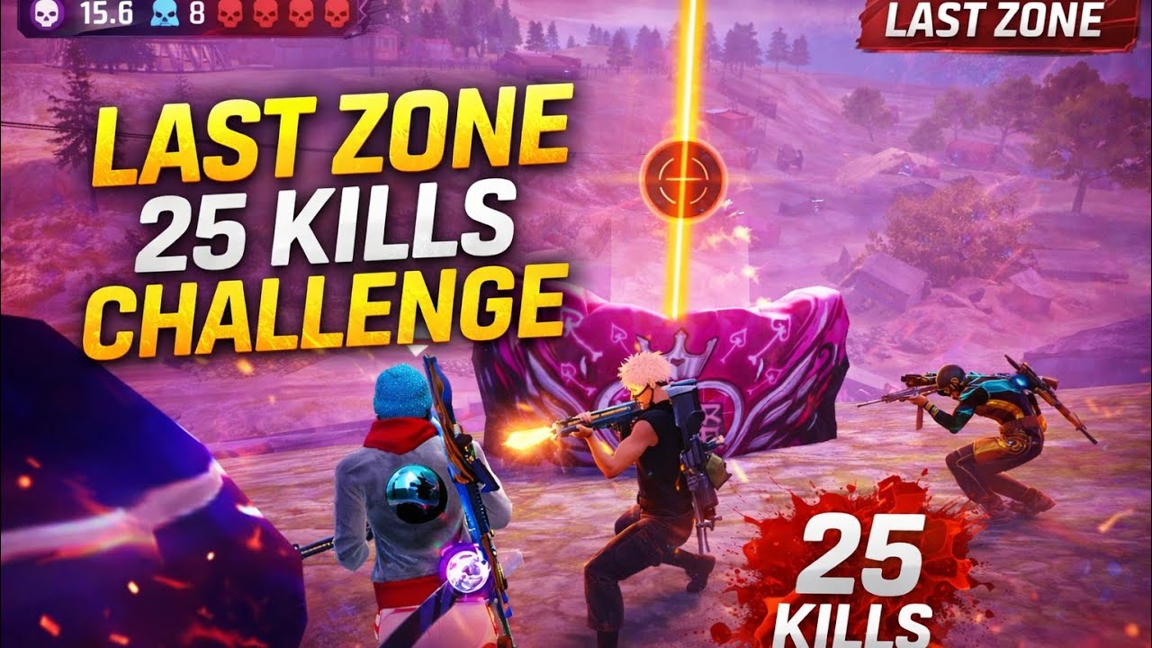 Last zone 25 kills challenge + booyah 😱 ? M4A1 + M10 head shot body gameplay | #bloodlineedit 