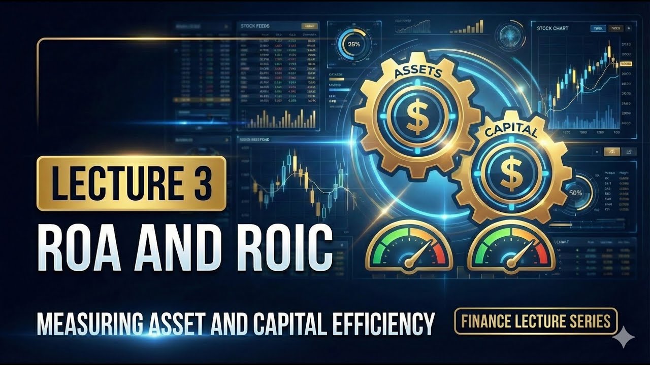 Good to Great: ROA & ROIC Lecture 3 financial #ratiosforbeginners, #fundamentalanalysistutorial