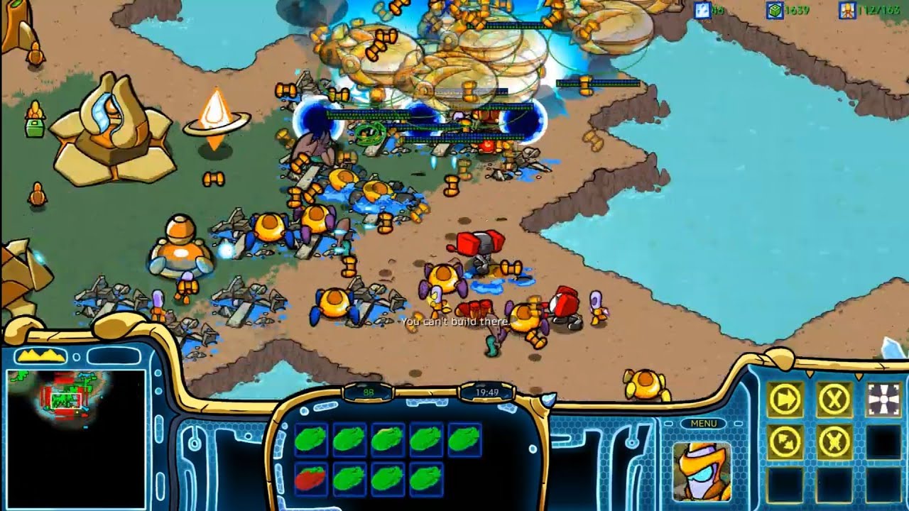 1 vs 7 computers on Starcraft: Cartooned (Protoss)